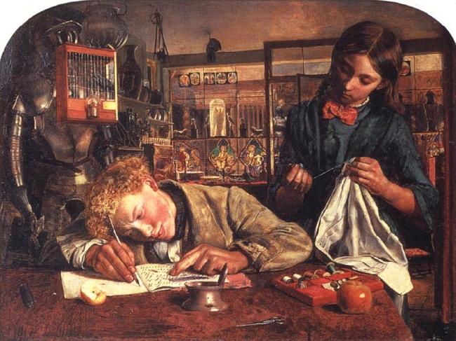 Robert Braithwaite Martineau Kit's First Writing Lesson